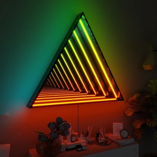 Infinity Triangle LED Wall Lamp Geometric RGB Colour -