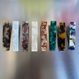 Vibrant Acetate Hair Clips: Durable, Fashionable Smooth Slides in 8 Colors for Everyday & Special Occasions, Unique Color Small Hair Pin