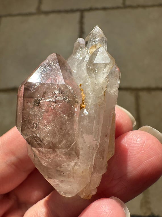 スモーキー クォーツ ハ―キマ―ダイヤモンド 水晶 鉱物標本