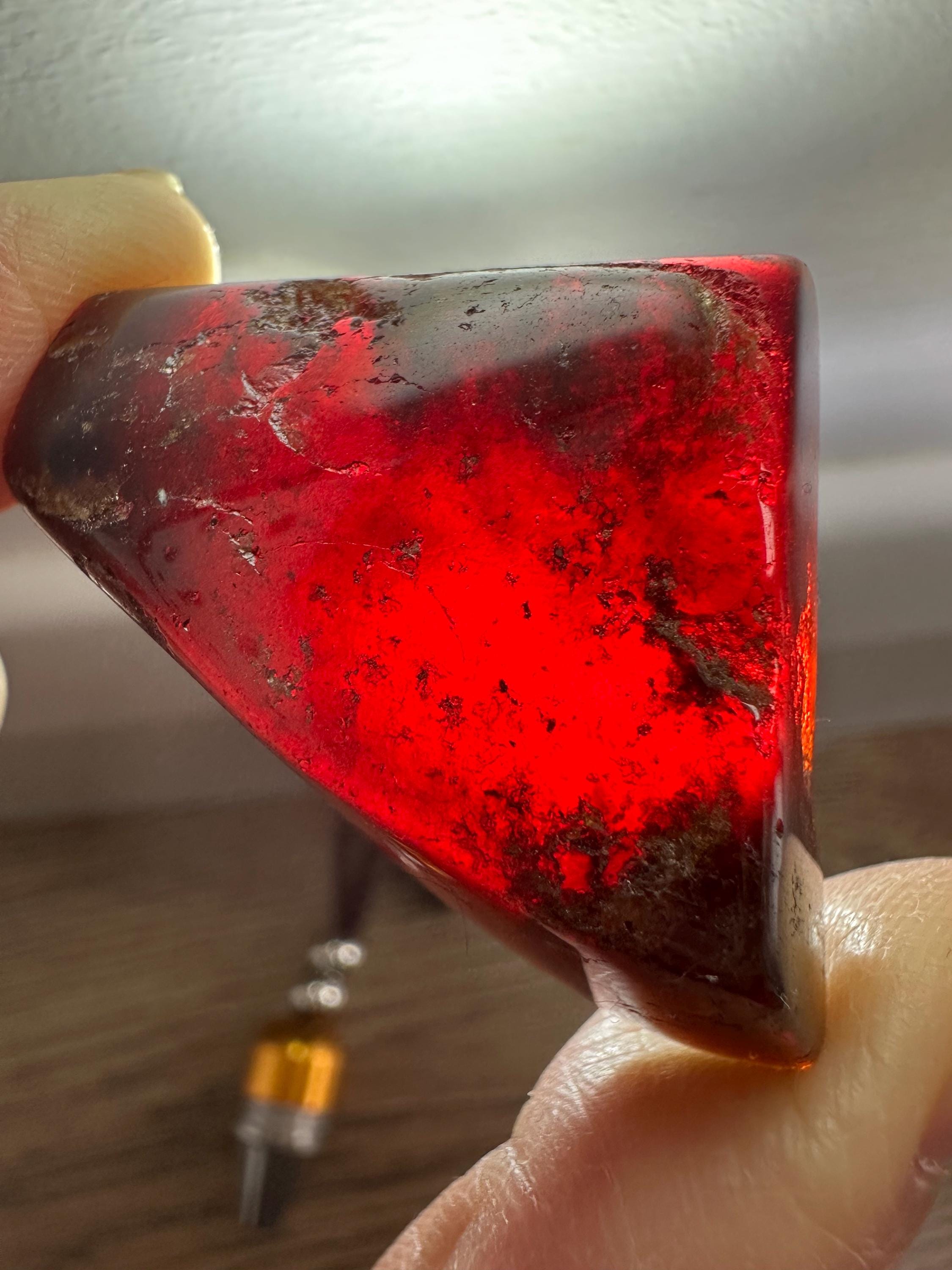 Red Garnet Root Chakra Stone, Polished Healing Crystal for Passion