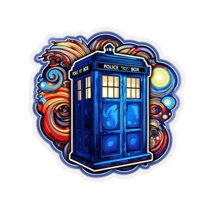 Tardis Sticker: Vibrant Vinyl Decal for Whovians