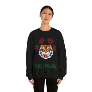 Gucci Black Knit Blind for Love Tiger Patch Hoodie L Gucci