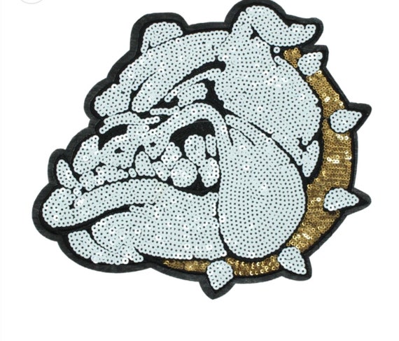 Bull Dog Sequin Patches 