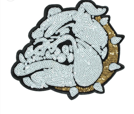 Bull Dog Sequin Patches