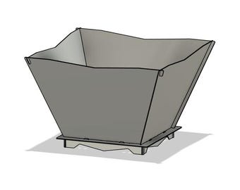 Braciere portatile XL in kit di montaggio, file DXF per CNC.