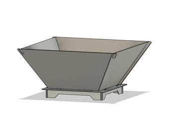 Archivos SVG DXF CNC de fogatas portátiles en paquete plano