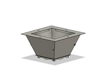 Braciere portatile senza fumo, imballato in modo compatto, file DXF per CNC.
