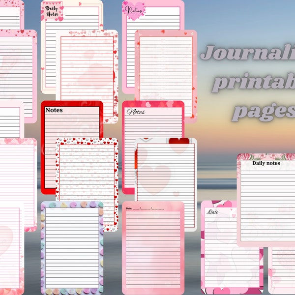 Printable Diary Pages Lined - Etsy