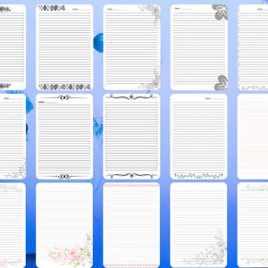 15 Printable Line Journal Pages Templates for Journal Pages - Etsy