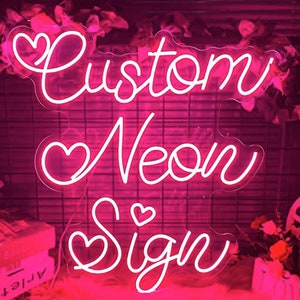 Custom Neon Sign, Custom Neon Light, Neon Light Personalized Gift , Home Decor, Led  Sign, Wall Decor,  Wedding Sign, Name Sign