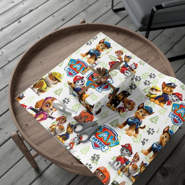 Paw Patrol Christmas Wrapping Paper Etsy Australia