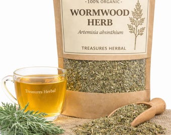 Wormwood Herb | Artemisia Absinthium | Dried Herb for Tea | Natural Herbal Products | Botanical Infusion | Crafts & Apothecary