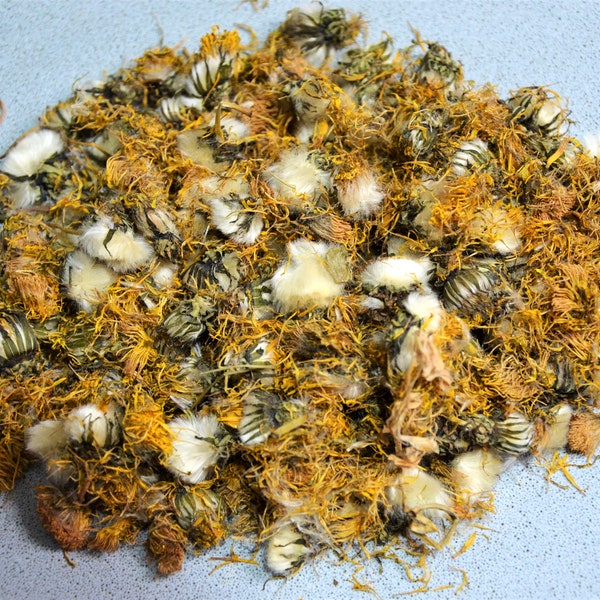 Flores secas de diente de león, Taraxacum officinale, flores frescas de diente de león 2024, antioxidante fuerte natural, té de flores de diente de león