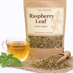 Raspberry Leaf | Rubus Idaeus | Dried Herbal Tea | Red Raspberry Tea | Natural Loose Leaf Bulk Botanical Infusion