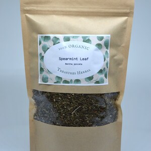Organic Spearmint Leaf, Mentha Spicata, Spearmint Tea, Botanical, Natural Mint Leaf, Healing Tea, Aromatherapy, Spearmint, Witchcraft image 3