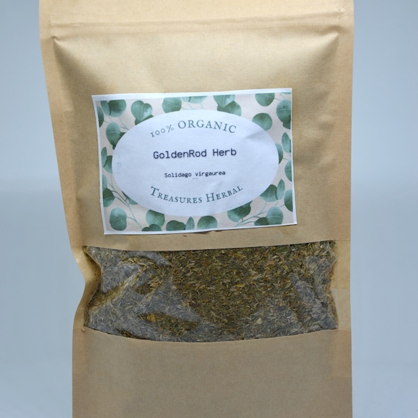 Organic Goldenrod Herb, Organic, Solidago Virgaurea, Organic Herb, Goldenrod Tea, Natural, Botanical, Dried Herbs, Natural Herb, Goldenrod