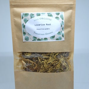 Bio-Süßholzwurzel, 100% Premium, natürliche Kräuter, getrocknete Kräuter, Glycyrrhiza Glabra, Süßholz, Kräutertee, Heilung, Bio