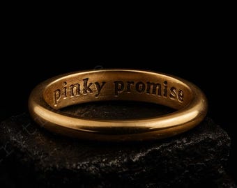 Anillo de promesa con meñique, perfecto para parejas o como regalo especial, diseño simbólico y elegante, joya para un ser querido, encantador anillo de promesa para ella