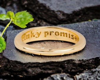 Pinky Promise Ring, perfect voor koppels of als speciaal cadeau, symbolisch en elegant ontwerp, geliefde sieraden, charmante belofte ring voor haar