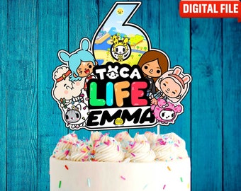 Printable Toca Life Cake Topper, Birthday Party for Kids  Toca Life, Toca Life Cake Decoration, Toca Life Party