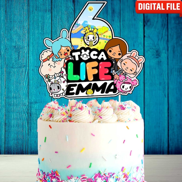 Printable Toca Life Cake Topper, Birthday Party for Kids  Toca Life, Toca Life Cake Decoration, Toca Life Party