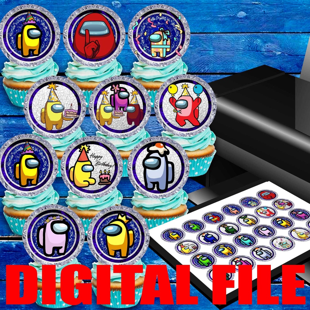 Printable Cupcakes Among Us Birthday Party for Kids Cupcakes Etsy