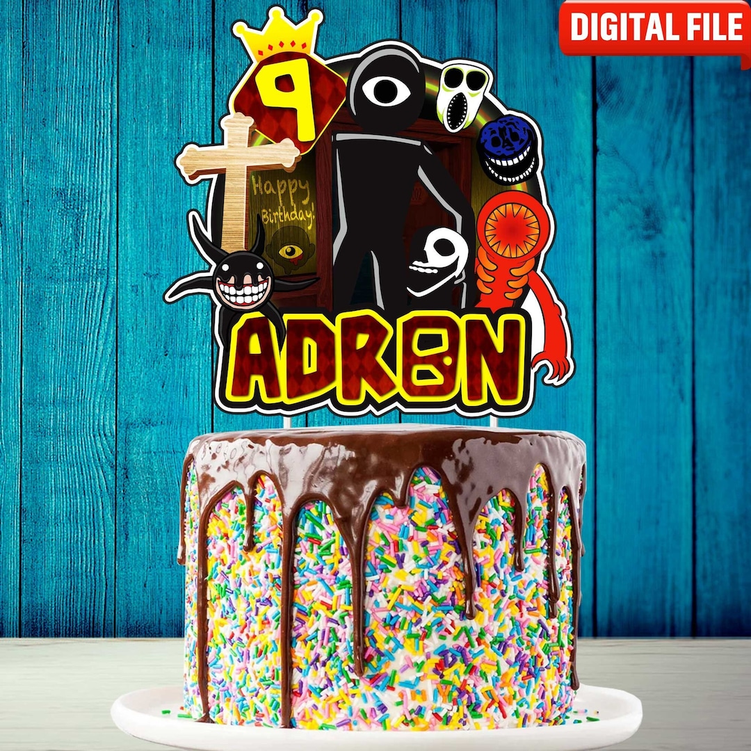 Printable Roblox Doors Cake Topper Birthday Party for Kids Etsy