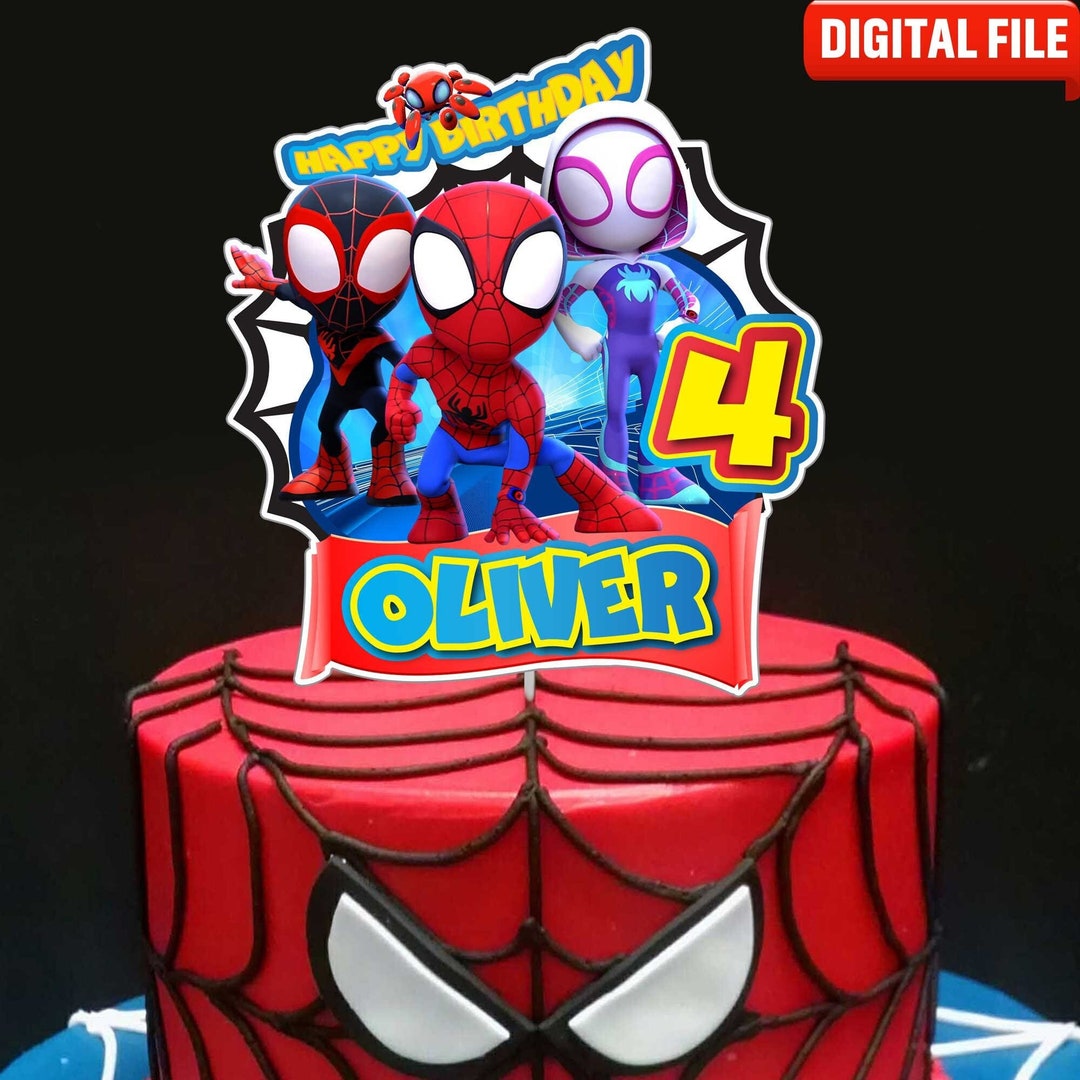 Spidey e Amazing Friends Cake Topper Cartoon Spiderman decorazioni