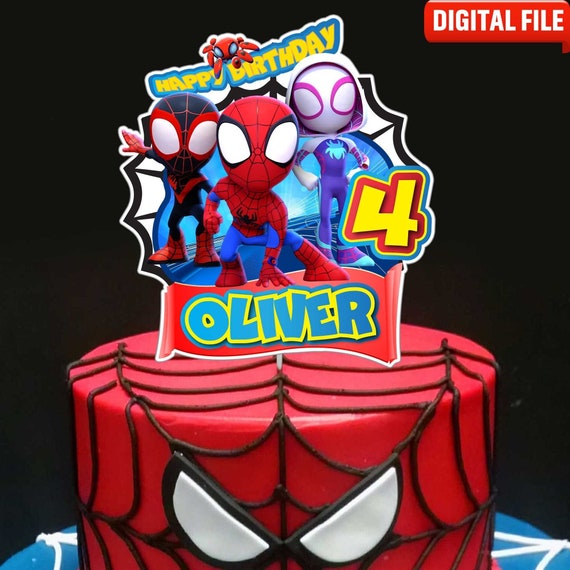 Printable Spidey and His Amazing Friends Cake Topper Double-sided