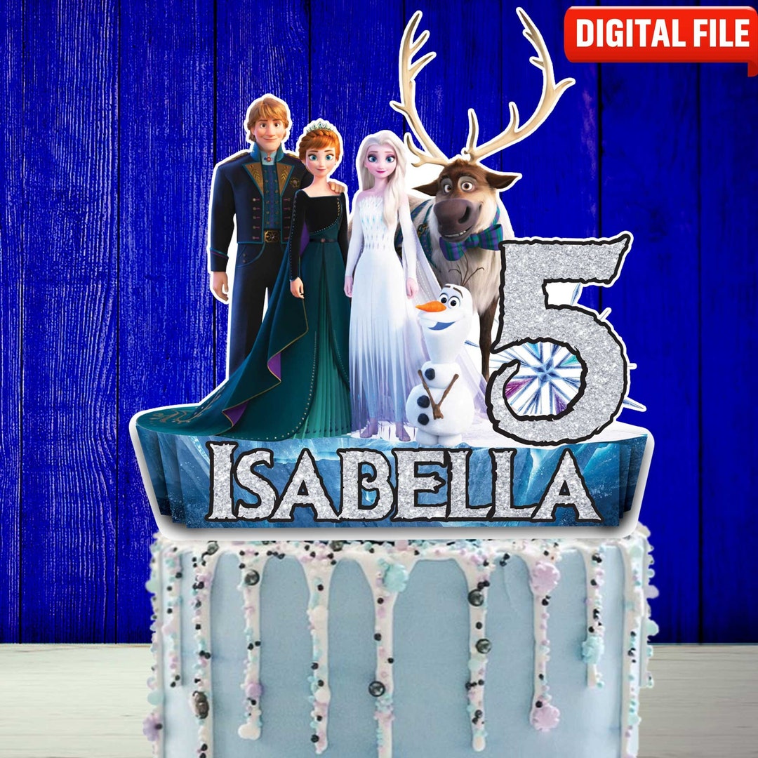 Printable Frozen Cake Topper, Frozen Birthday Party Cake Topper ...