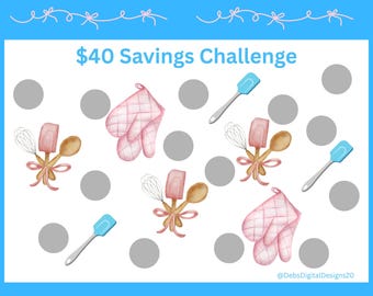 Mini Savings Challenge Scratch Off Kitchen