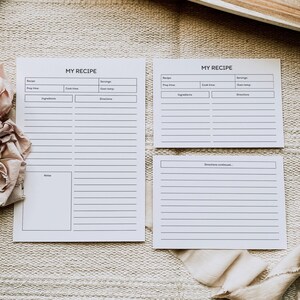 Plantilla de tarjetas de recetas divertidas, tarjeta de índice de doble cara, plantilla mínima, idea de regalo de despedida de soltera, editar en Canva, A4 A5 A6, 3x5 5x7 6x4, decoración
