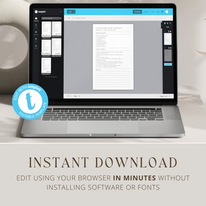 May include: A laptop computer displaying a digital template for a chocolate chip cookie recipe. The template includes sections for ingredients, directions, and notes. The text on the screen reads "Chocolate Chip Cookies".