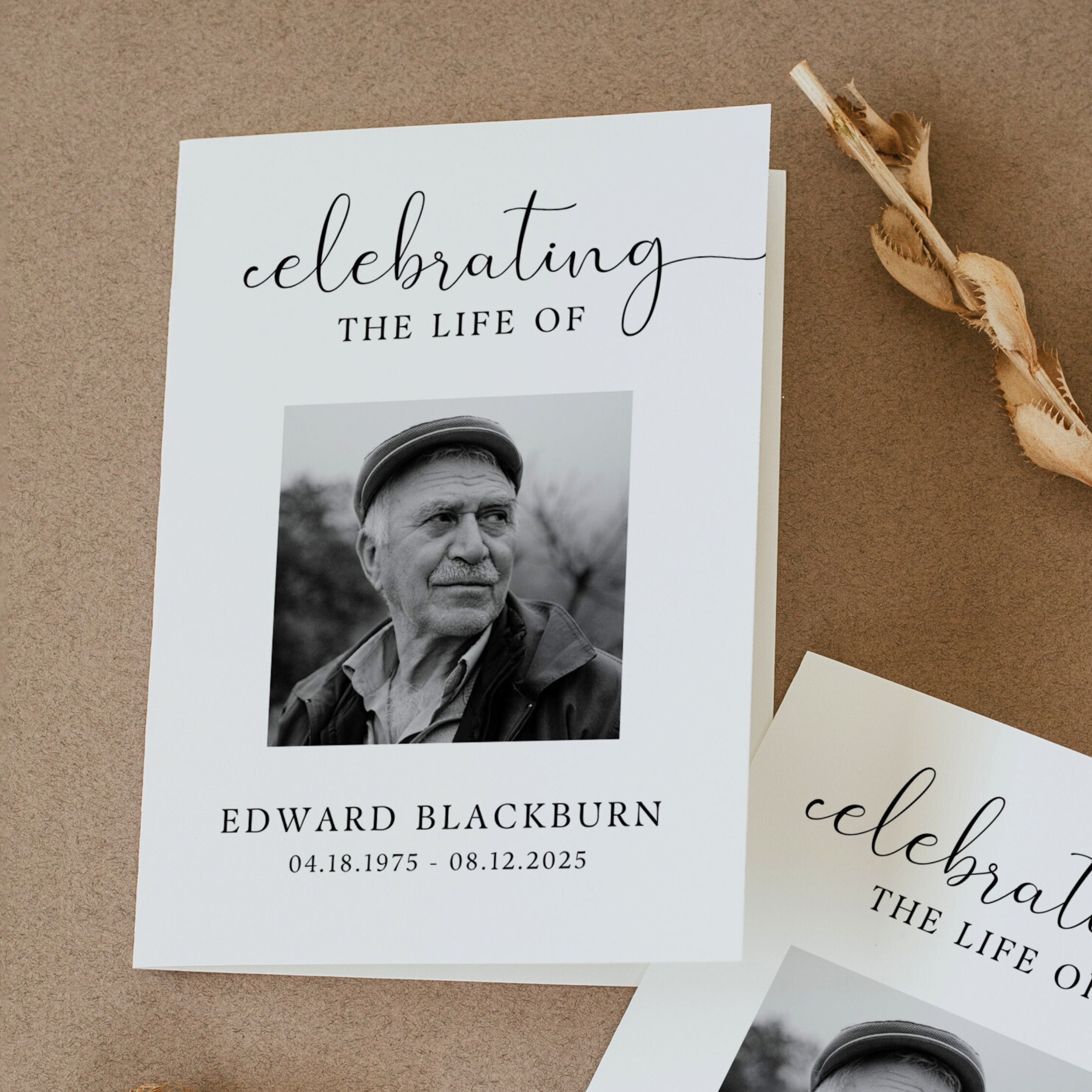 Memorial Service Bundle, Funeral Obituary Template, Celebration of Life ...