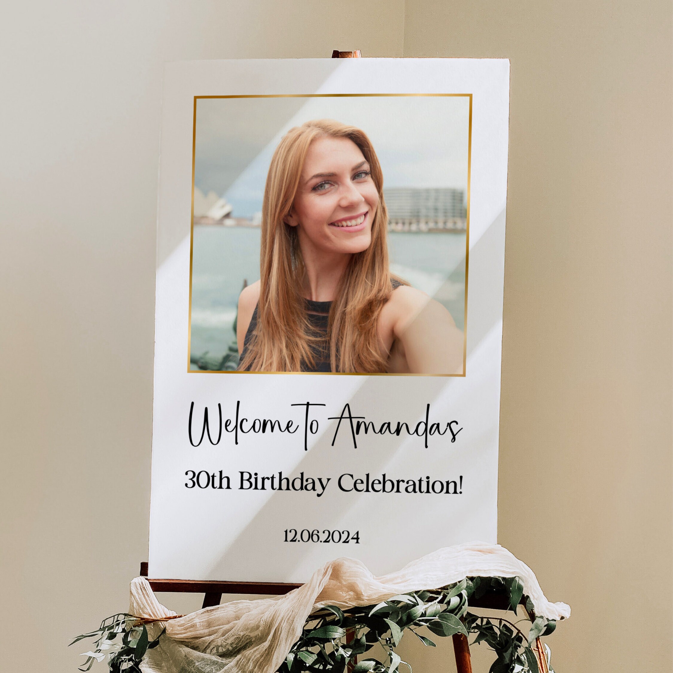 Modern Birthday Welcome Sign Template, Personalized Birthday Poster ...