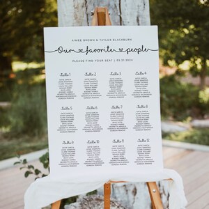 Modern Seating Chart, Seating Plan Wedding Sign, Chart Template, Wedding Stationary, Wedding Poster, Marriage Sign, Guest Sign Board, #AIMEE