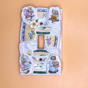 Peter Rabbit mosaic toggle lightswitch cover