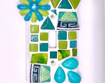 Türkise und lindgrüne Mosaik Beleuchtung