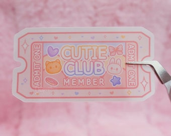 Cutie Club Member Ticket Sticker