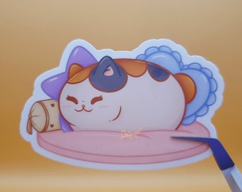 FFXIV Comfy Fat Cat Sticker