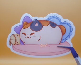 FFXIV Comfy Fat Cat Sticker
