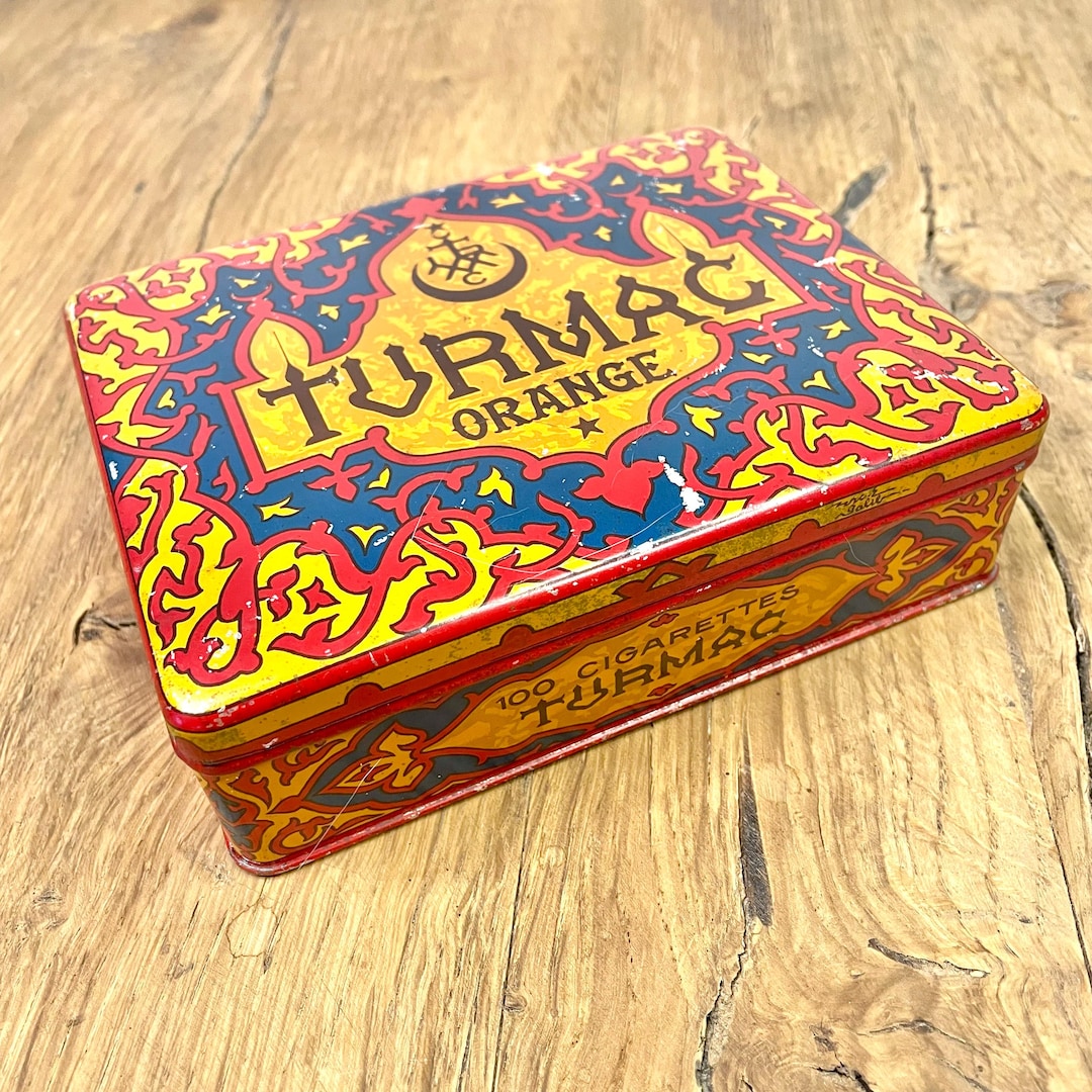 Turmac Vintage Orange Turmac Tin Box 60s. - Etsy