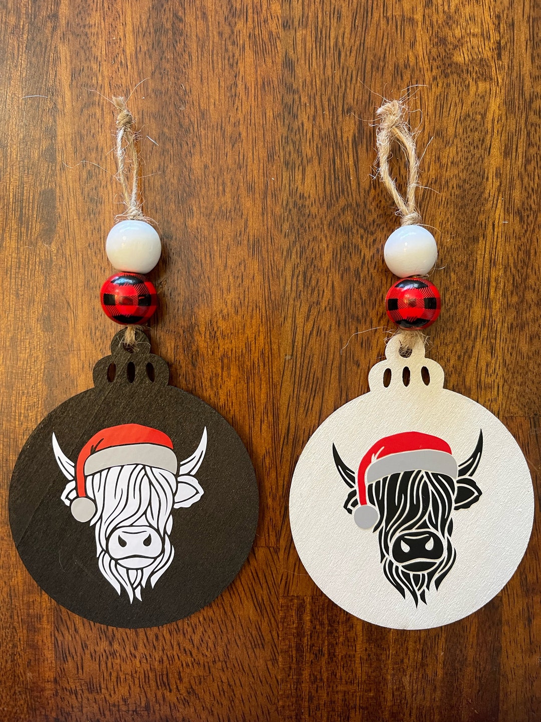 Highland Cow Christmas Ornaments Etsy