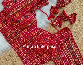 Made To Order Red Silk Saree Blouse: Savyasachi Embroidery, Elbow Sleeves