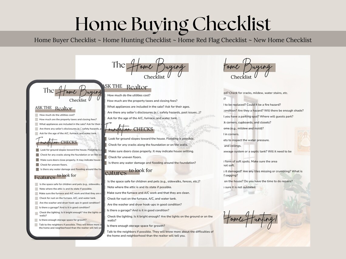 Open House Buying Checklist, Home Hunting Checklist, House Red Flags ...