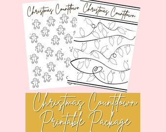 Christmas Countdown Printable Pages - A4 Printable for Christmas