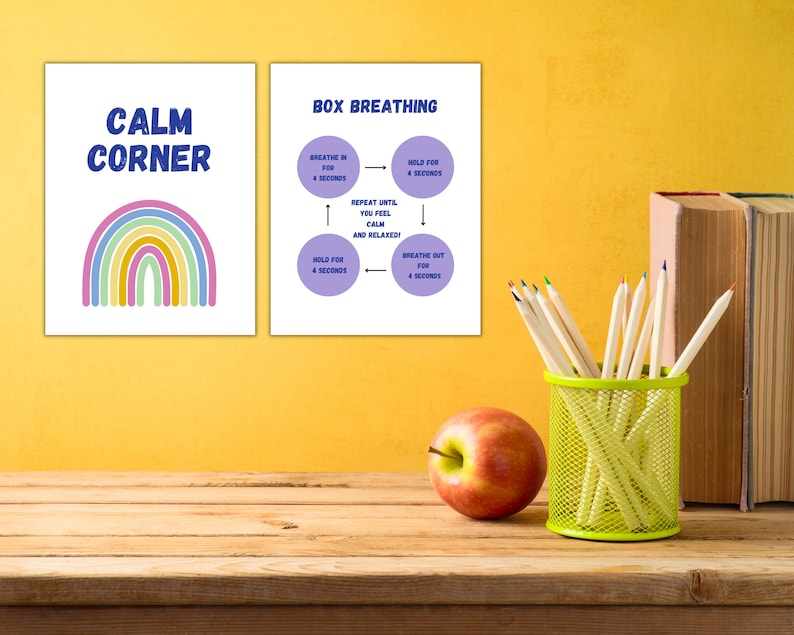 Calm Corner Printable Art: Feelings Chart, Affirmations (25 Prints, PDF ...