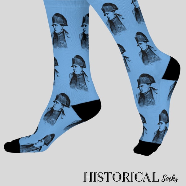 Napoleon Bonaparte Military Gift For Boss Army Gift For Him Officer Gifts History Teacher Gifts History Lovers French Gifts Blue Socks