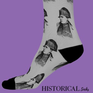Napoleon Bonaparte Gift For Boss Gift For Student Army Gift For Coworker Retirement Gifts French Revolution Francophile Gray Socks