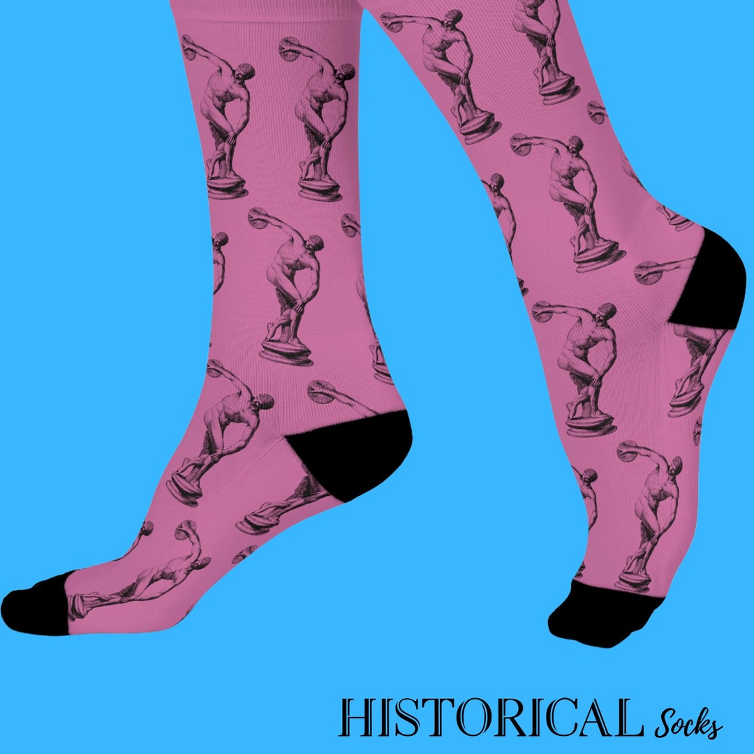 Discus Thrower Myron, Discobolus, Discus Thrower, Discus Thrower Socks